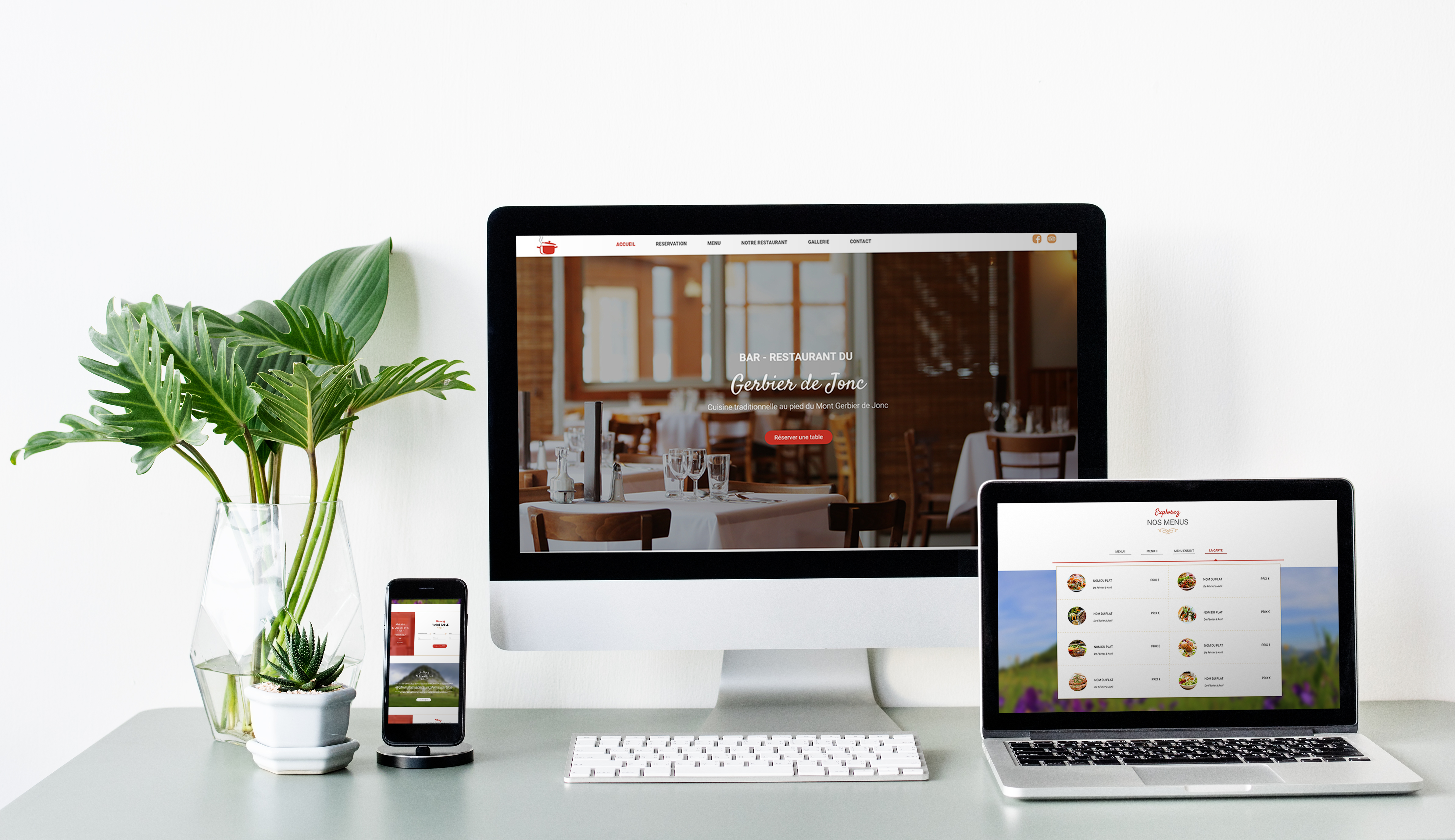 aperçu du site et de ses formats responsives