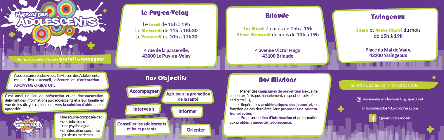 carte de visite de la maison des adolescents